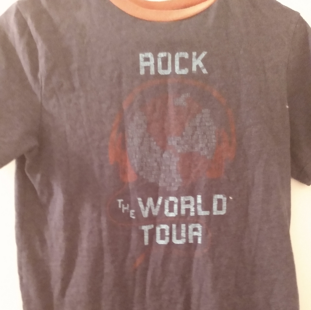 Cool Gap Worn Look Blue boys rock t-shirt